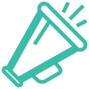 A megaphone icon representing announcements or promotions.